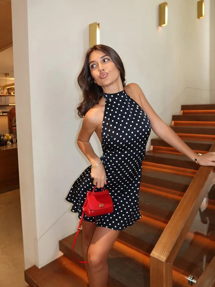 Women's Halter Dot Dress