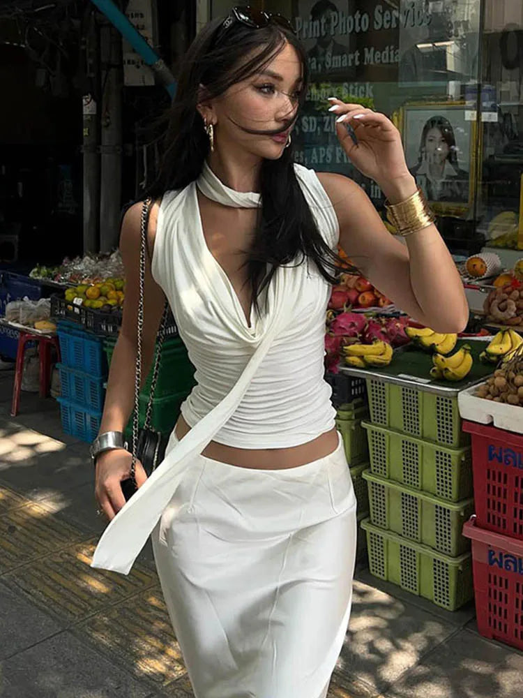 Womens Sexy Sleeveless V-Neck Tank